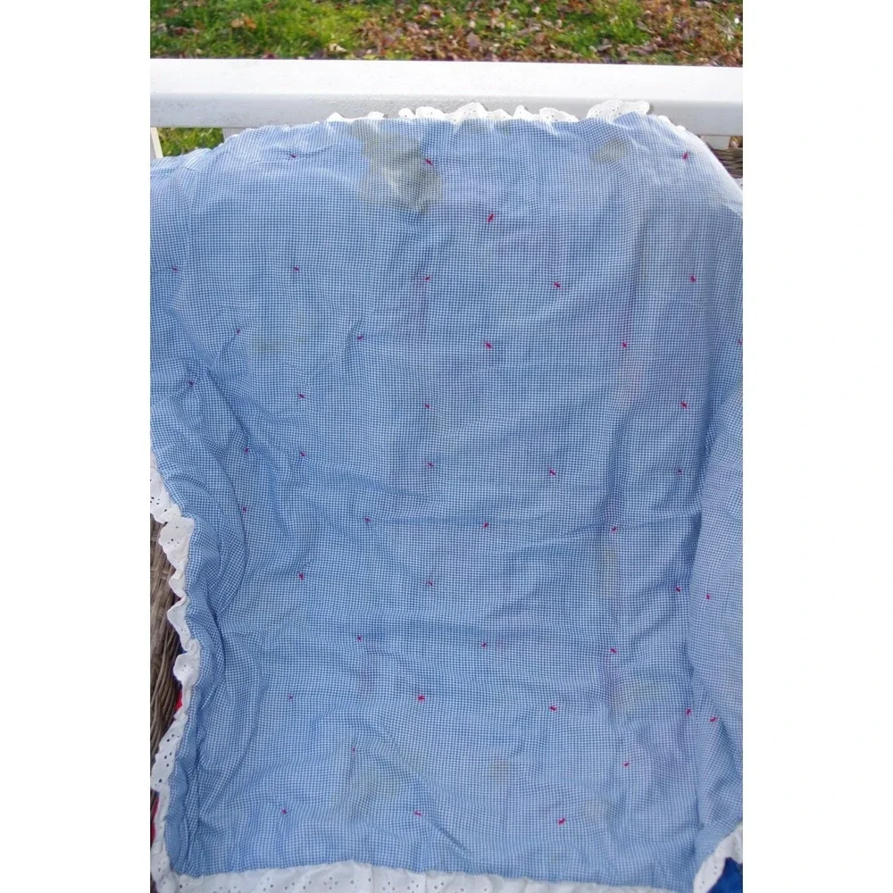 Vintage Handmade Primary‎ Colors Patchwork Quilt Serious LaKenzo Vibes!